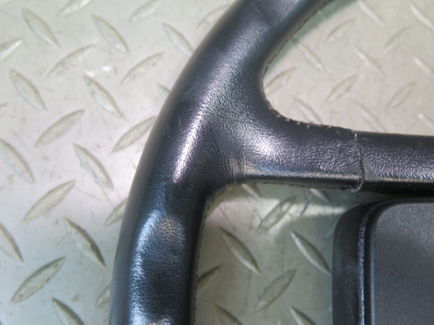 1984-1989 Porsche 928 Leather Steering Black w Horn Pad Cover