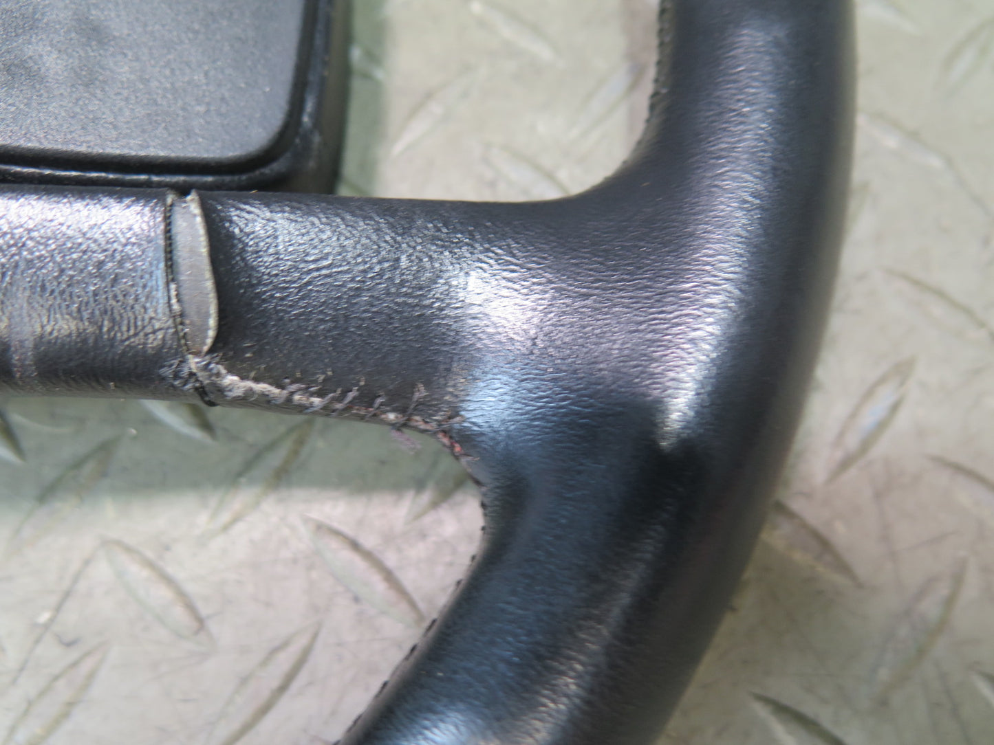 1984-1989 Porsche 928 Leather Steering Black w Horn Pad Cover