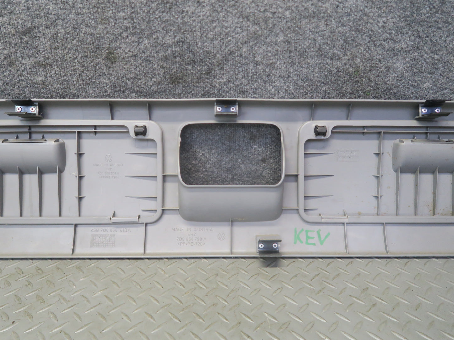 99-03 VW Eurovan T4 MV Rear Seat Lower Trim Cover Panel Access Bench Gray OEM