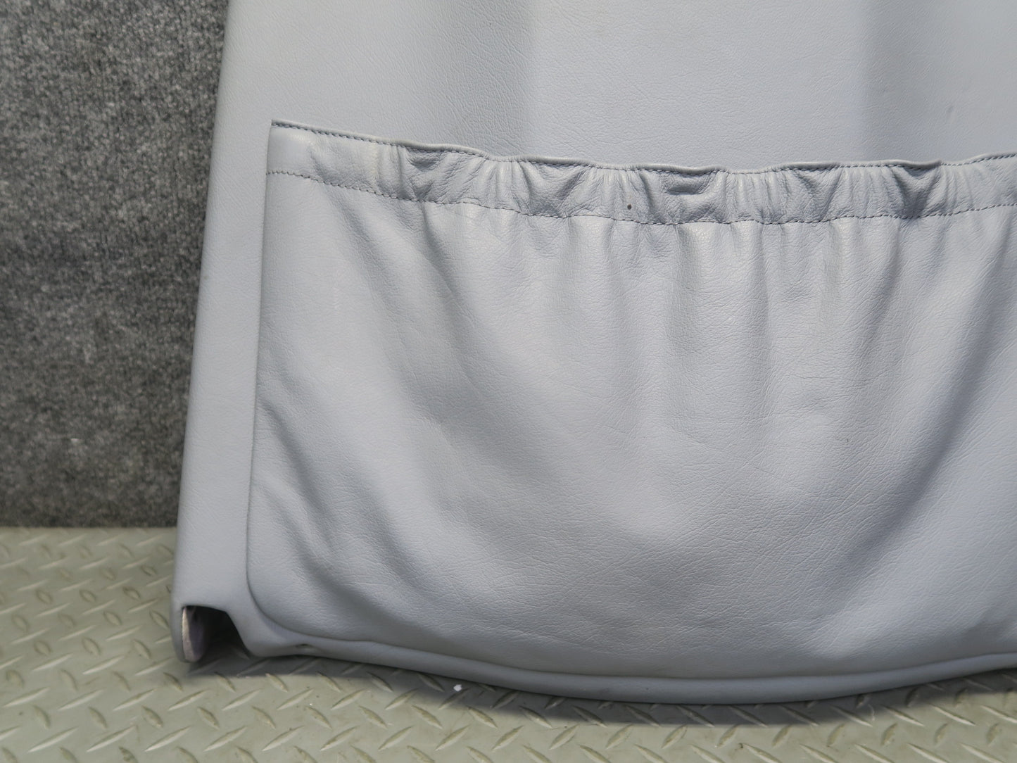 89-91 Mercedes W126 Sedan Front Left Driver Seat Back Trim Cover Panel Gray OEM