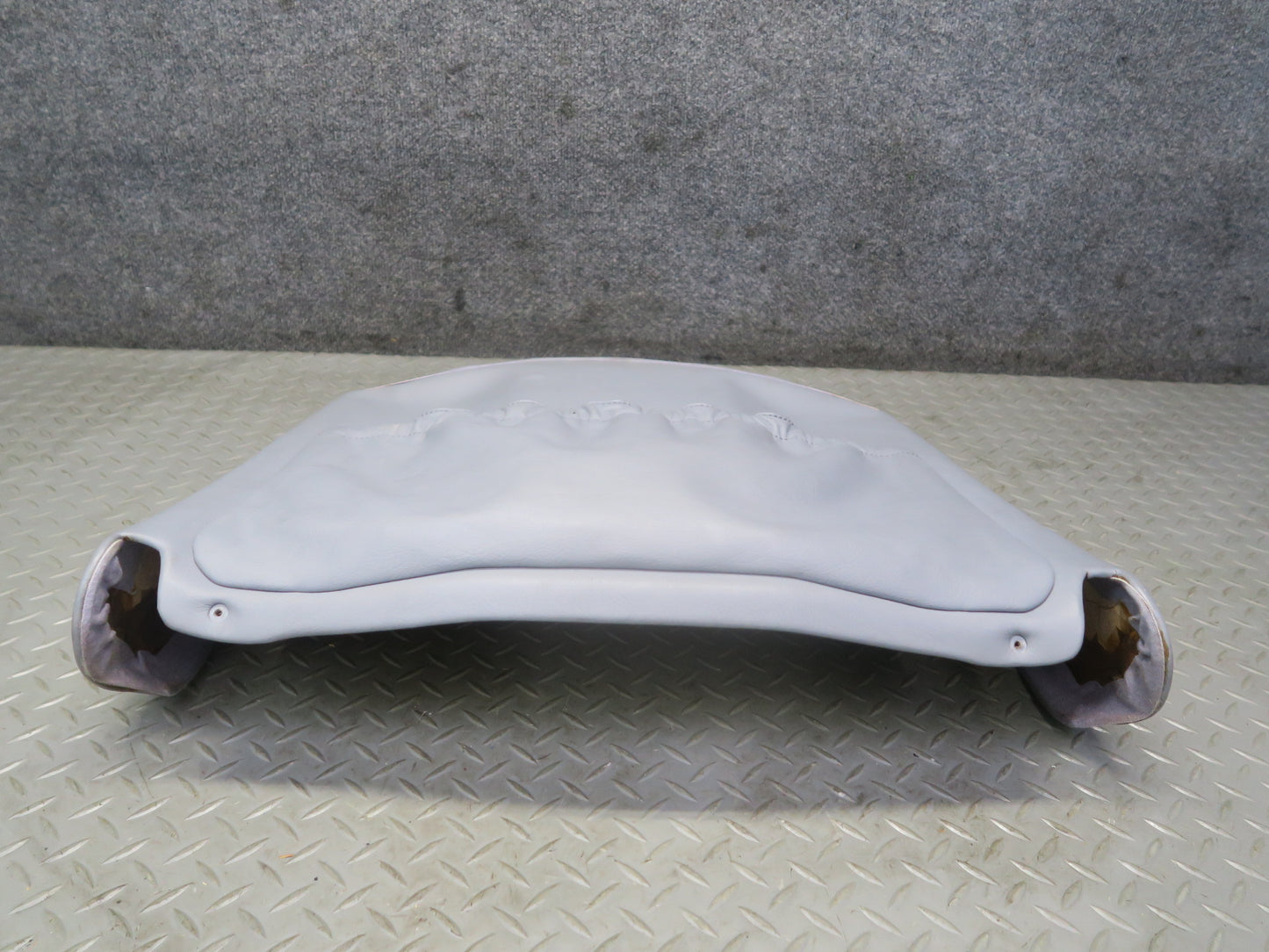 89-91 Mercedes W126 Sedan Front Left Driver Seat Back Trim Cover Panel Gray OEM
