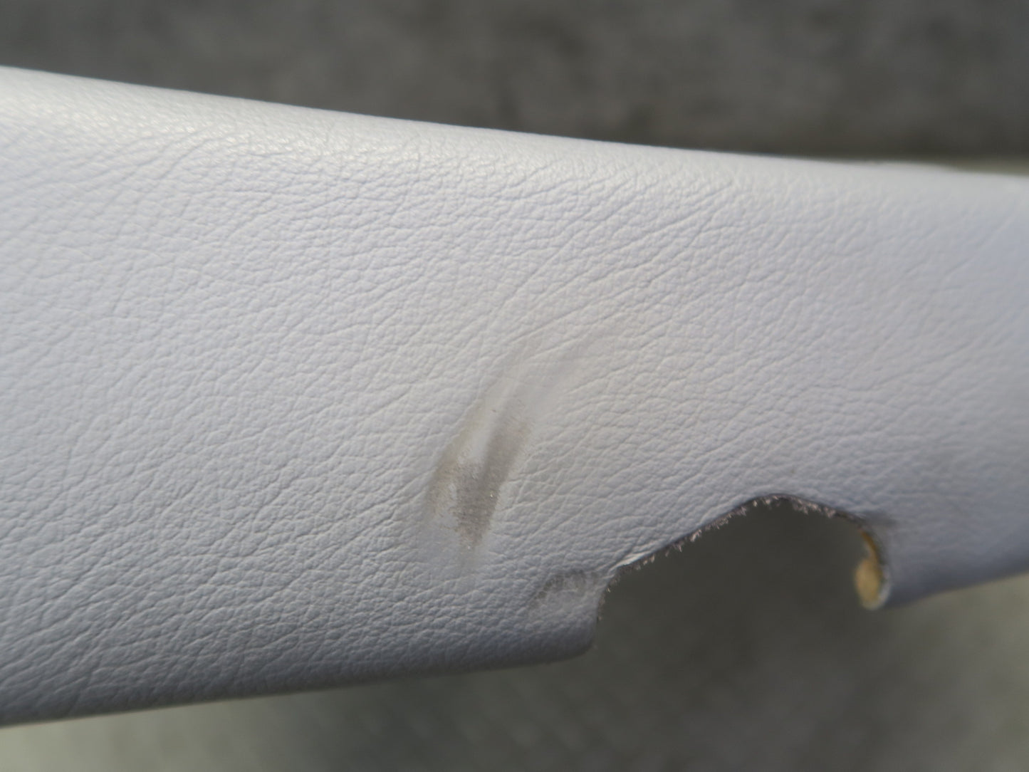 89-91 Mercedes W126 Sedan Front Left Driver Seat Back Trim Cover Panel Gray OEM