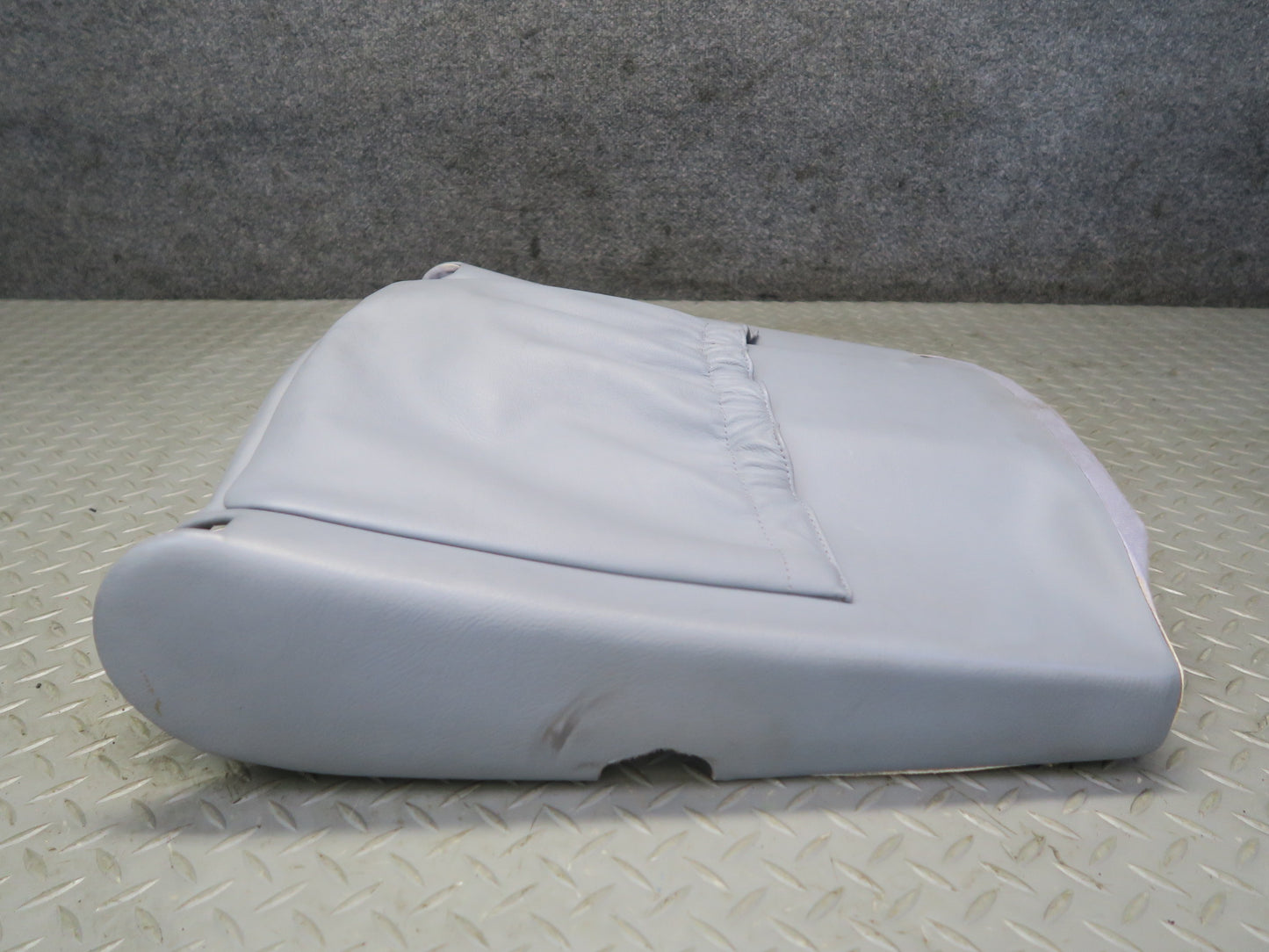 89-91 Mercedes W126 Sedan Front Left Driver Seat Back Trim Cover Panel Gray OEM