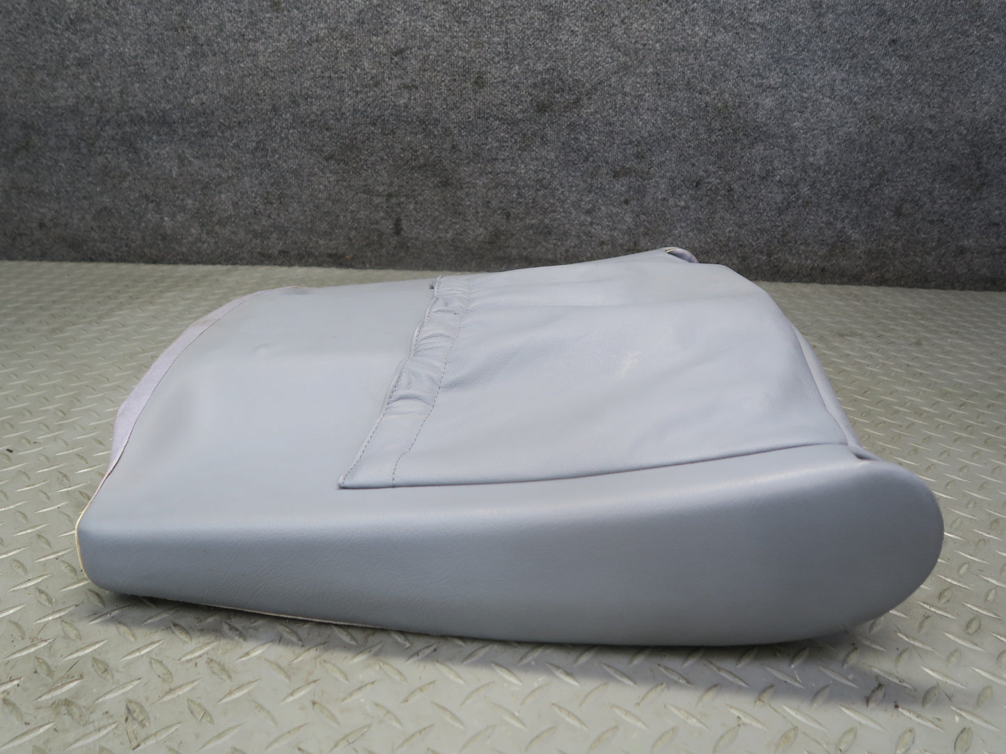 89-91 Mercedes W126 Sedan Front Left Driver Seat Back Trim Cover Panel Gray OEM
