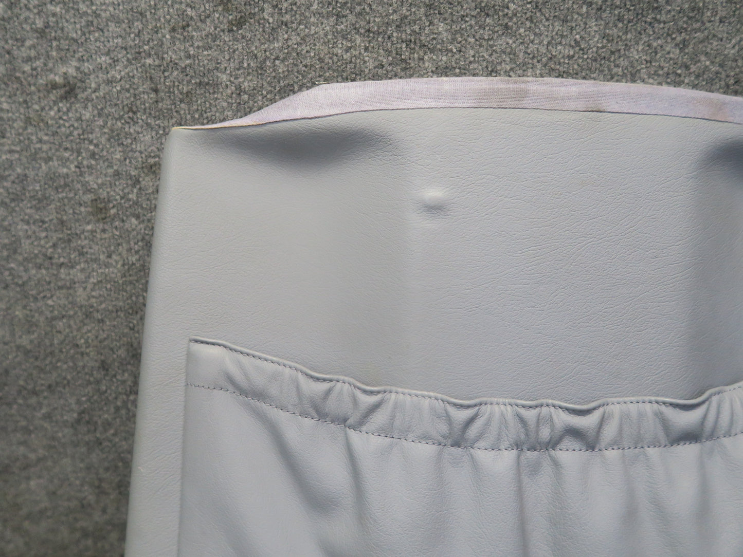 89-91 Mercedes W126 Sedan Front Right Seat Back Trim Cover Panel Gray OEM