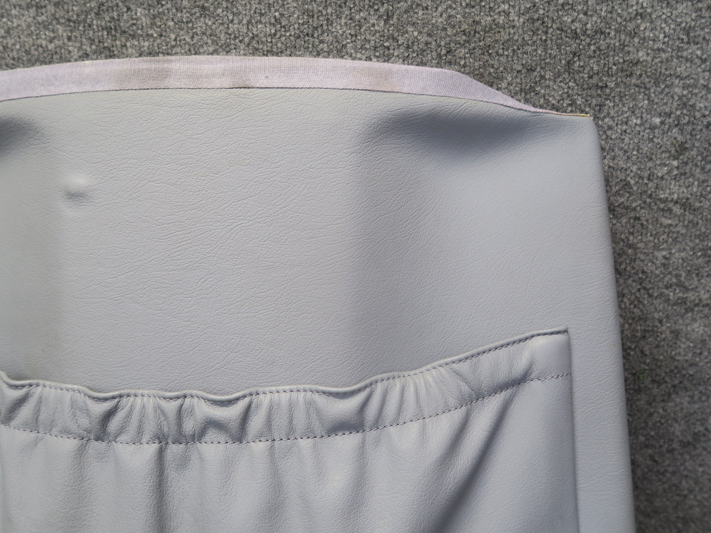 89-91 Mercedes W126 Sedan Front Right Seat Back Trim Cover Panel Gray OEM