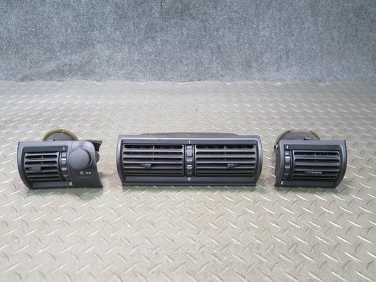 96-02 BMW E36/7 Z3 Set of 3 Dash Front Left Center Right Air Vent w Switch OEM