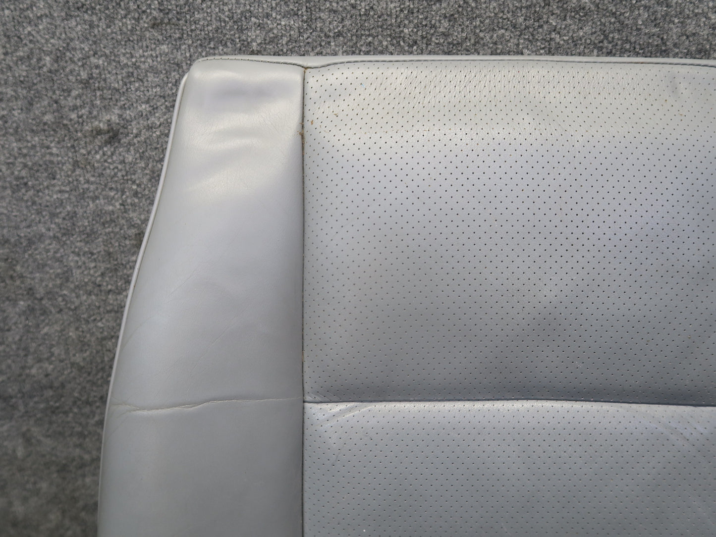 89-91 Mercedes W126 Sedan Front Right Heated Seat Lower Leather Cushion Gray OEM