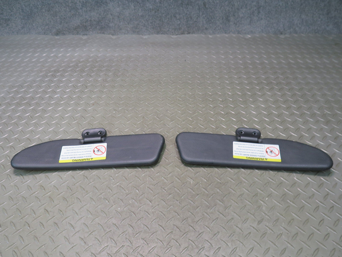 96-02 BMW E36/7 Z3 Roadster Set of 2 Front Left & Right Sun Visor Black OEM