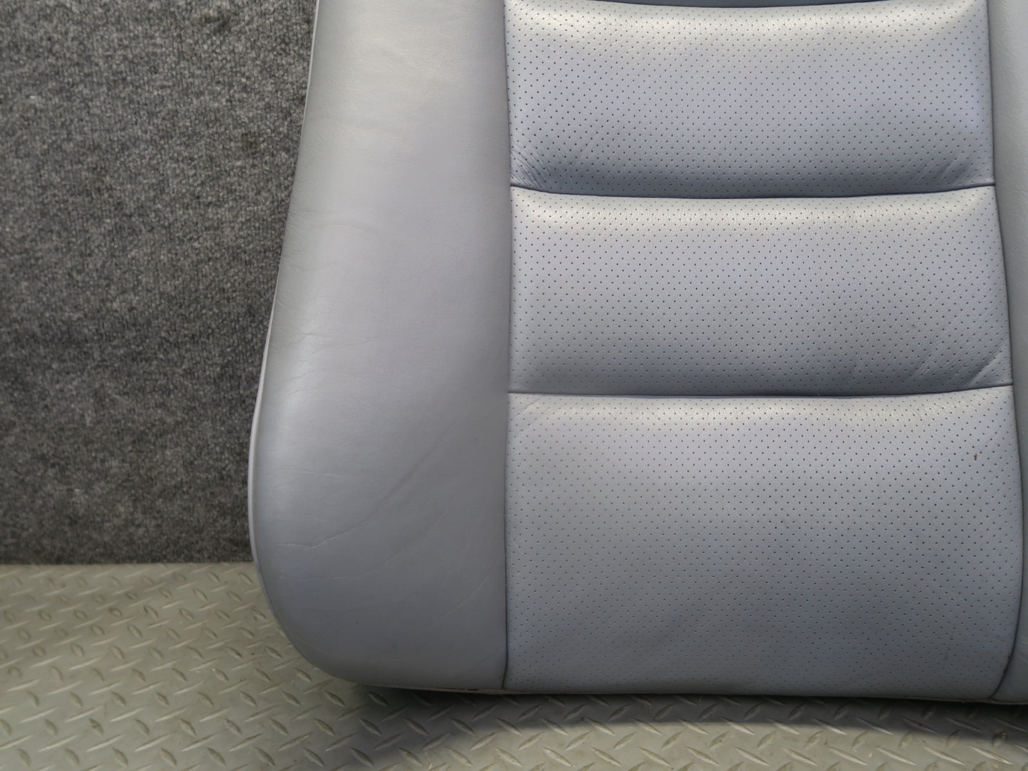 89-91 Mercedes W126 Sedan Front Right Heated Seat Upper Leather Cushion Gray OEM