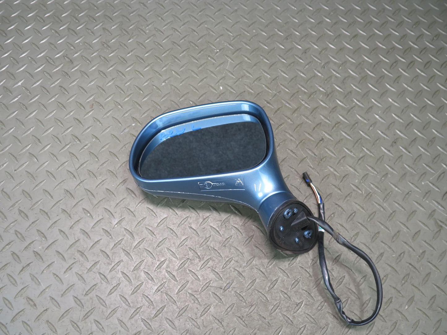96-02 BMW E36/7 Z3 Front Left Exterior Side View Power Heated Mirror Blue OEM