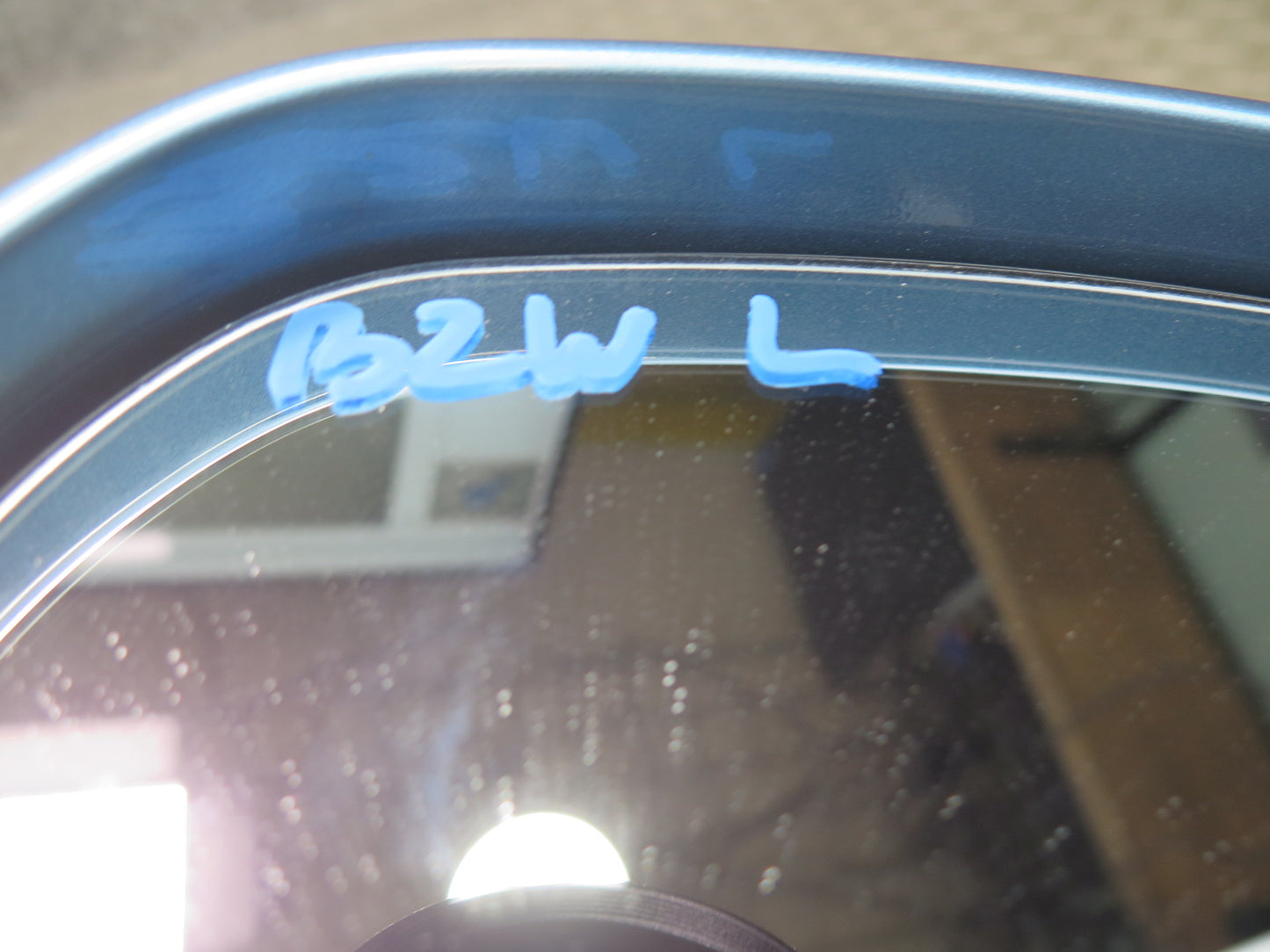 96-02 BMW E36/7 Z3 Front Left Exterior Side View Power Heated Mirror Blue OEM