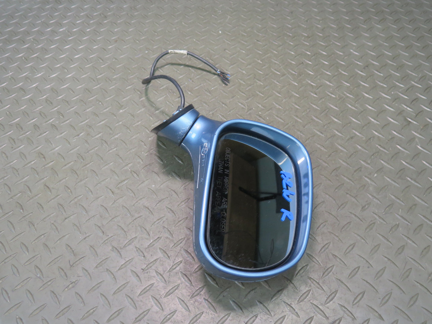 96-02 BMW E36/7 Z3 Front Right Exterior Side View Power Heated Mirror Blue OEM