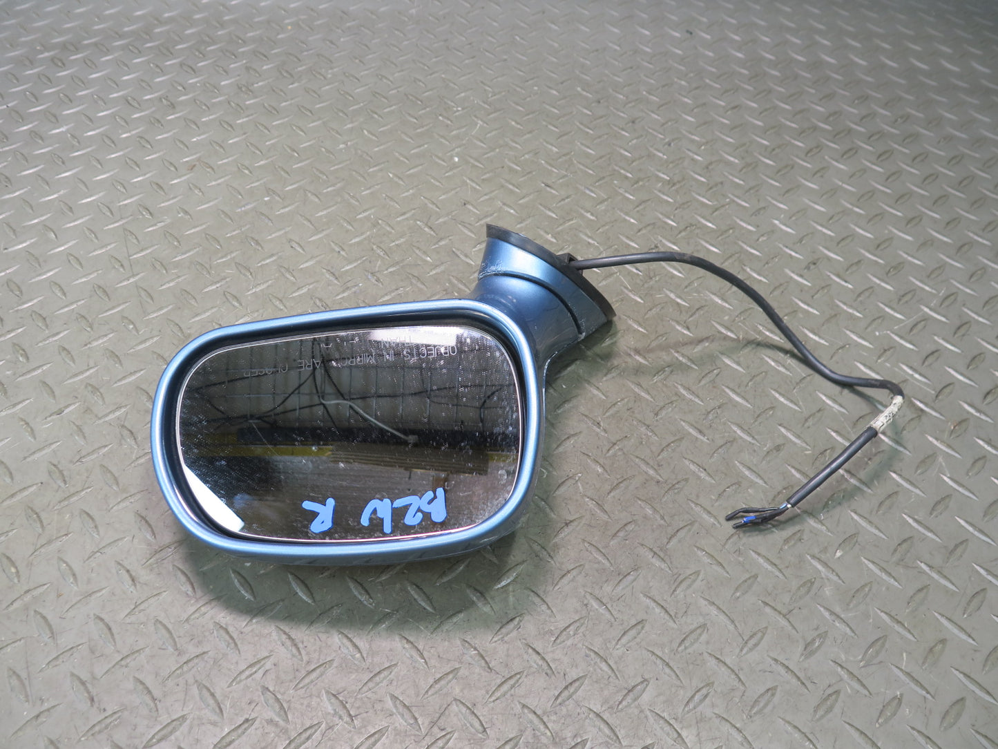 96-02 BMW E36/7 Z3 Front Right Exterior Side View Power Heated Mirror Blue OEM