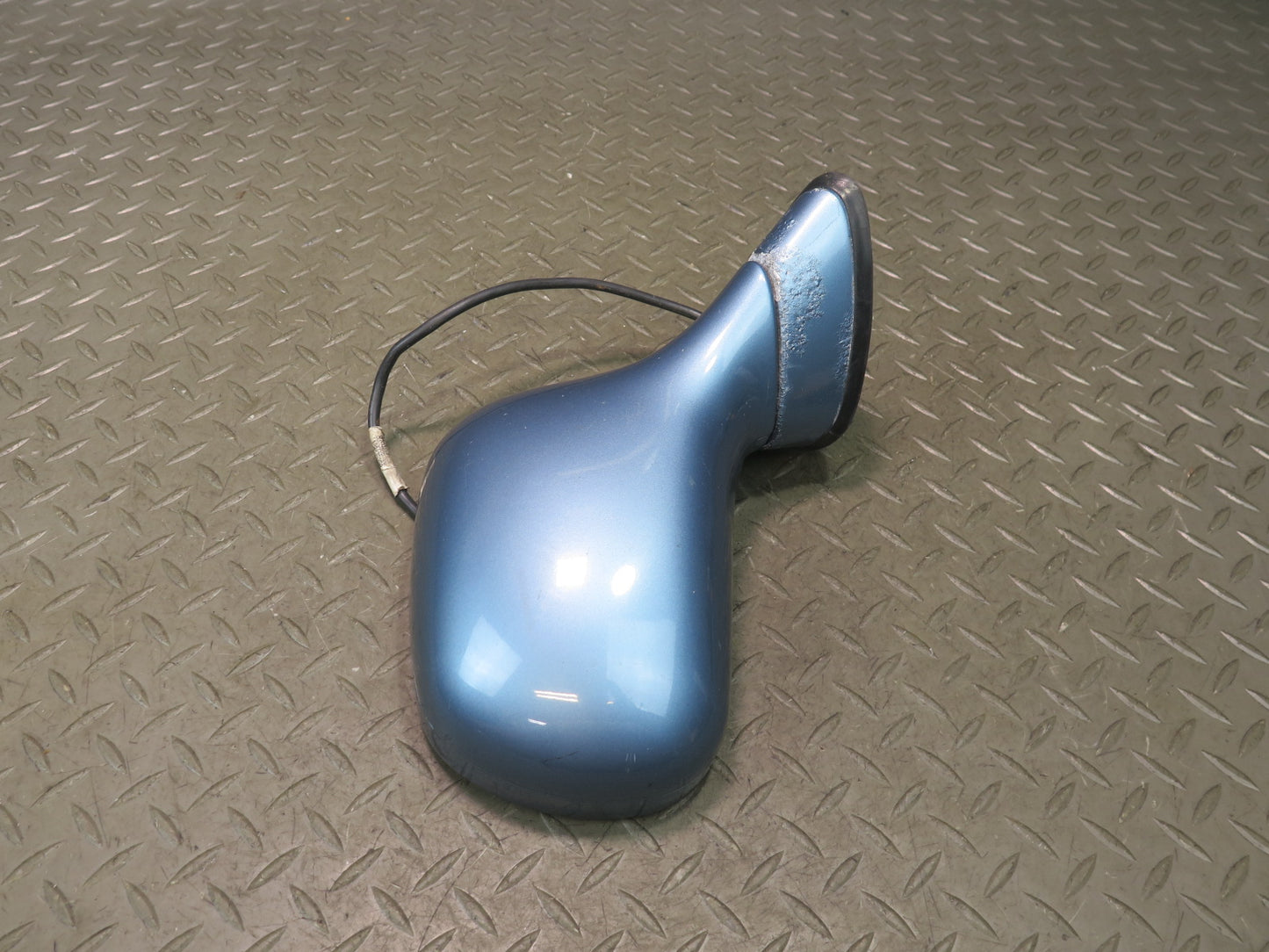 96-02 BMW E36/7 Z3 Front Right Exterior Side View Power Heated Mirror Blue OEM
