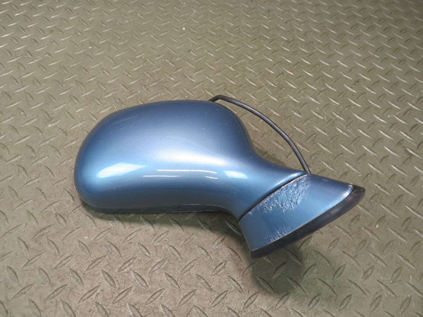 96-02 BMW E36/7 Z3 Front Right Exterior Side View Power Heated Mirror Blue OEM