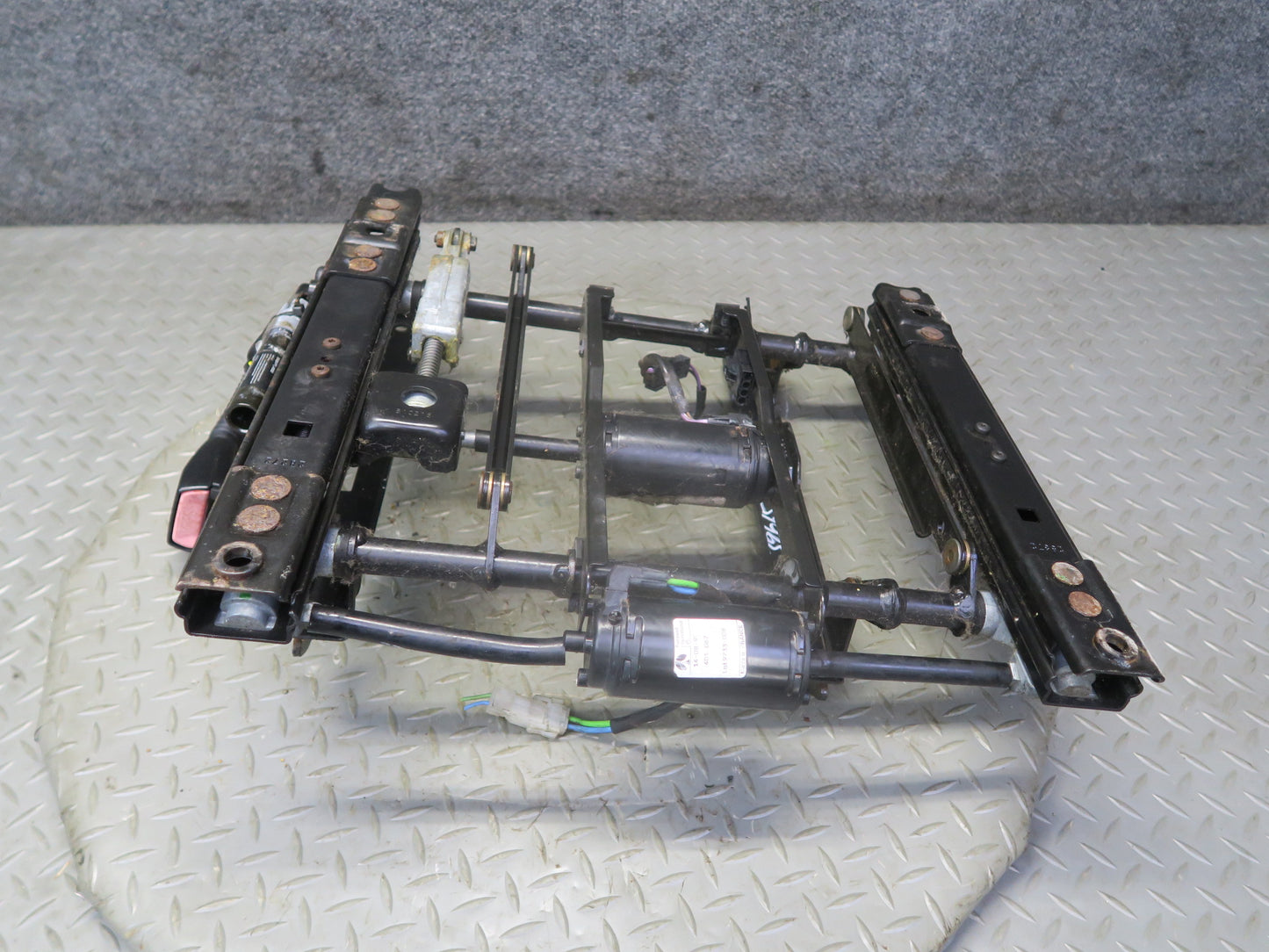 98-02 BMW E36/7 Z3 Front Right Seat Lower Frame Track Rail w Motors OEM