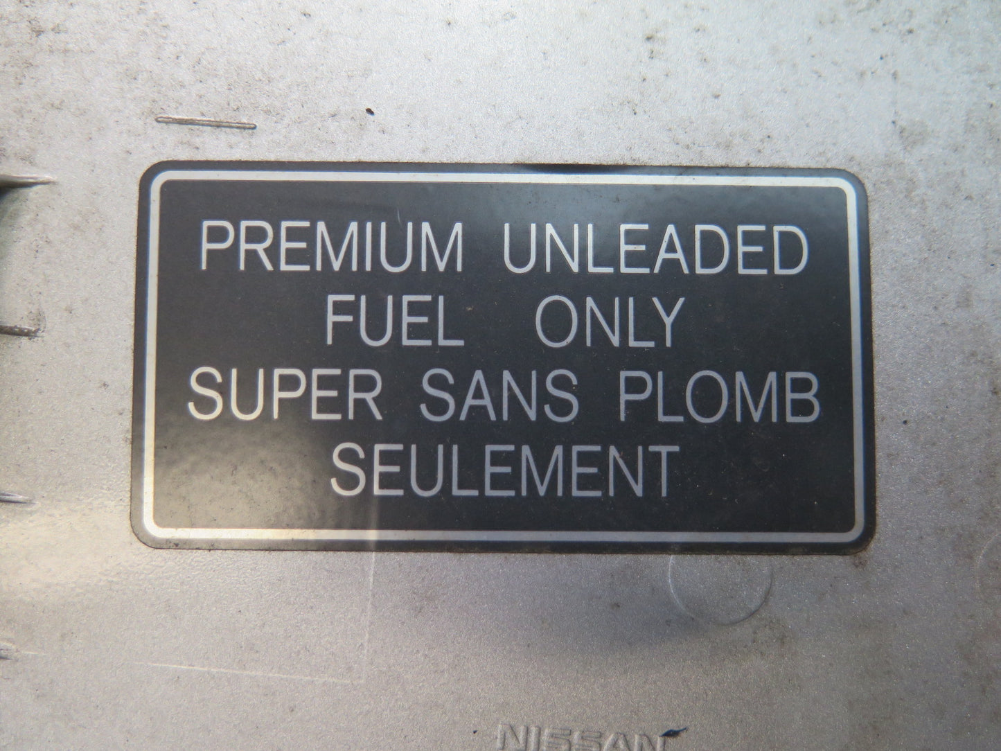 09-20 Nissan Z34 370Z Gas Fuel Door Lid Cover Silver 78830-1EA0A OEM