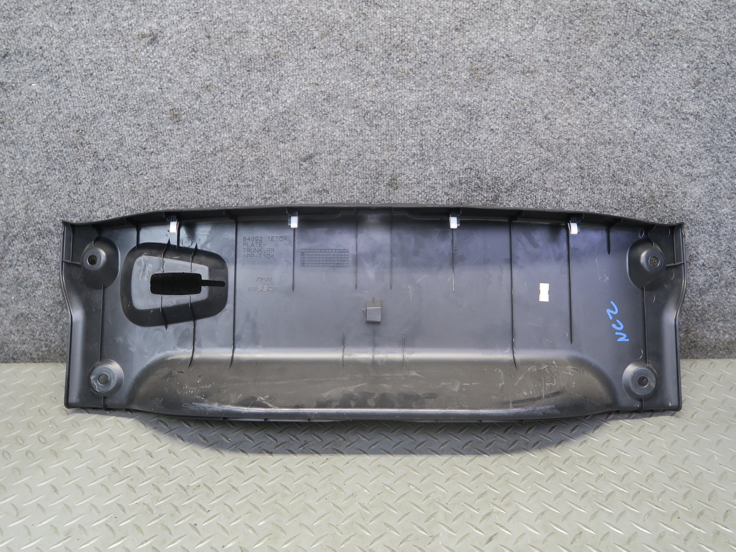 10-19 Nissan Z34 370Z Convertible Rear Trunk Scuff Sill Plate Trim Panel OEM