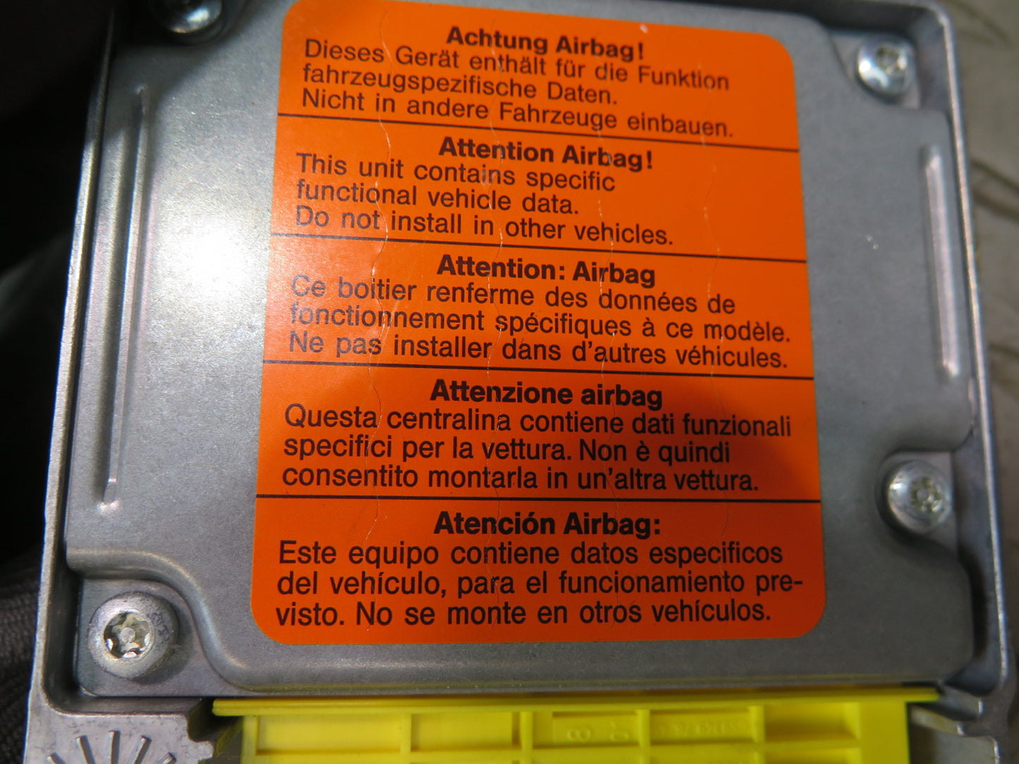 99-03 VW EUROVAN T4 MV SRS AIRBAG CONTROL MODULE UNIT 1J0909603 OEM