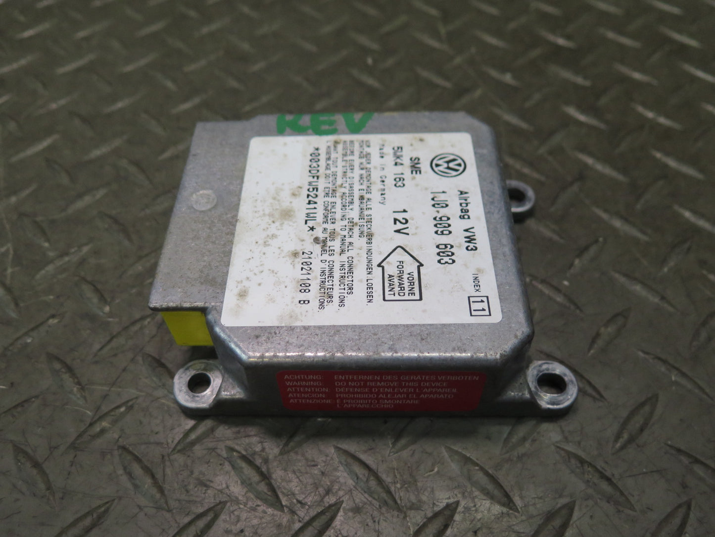 99-03 VW EUROVAN T4 MV SRS AIRBAG CONTROL MODULE UNIT 1J0909603 OEM