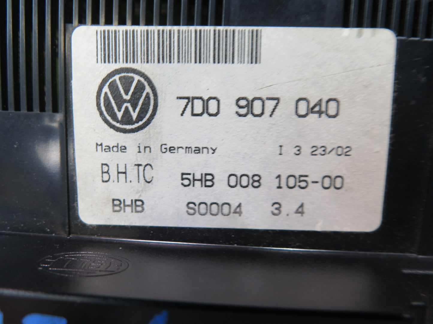 99-03 VW Eurovan MV T4 A/C Heater Climate Control Switch Panel 7D0907040 OEM