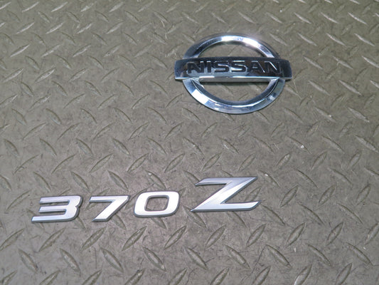 09-20 Nissan Z34 370Z Rear Trunk Lid Emblem Badge Logo Set OEM