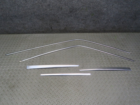 86-91 Mercedes W126 Sedan Set of 5 Front & Rear Left Door Chrome Molding OEM