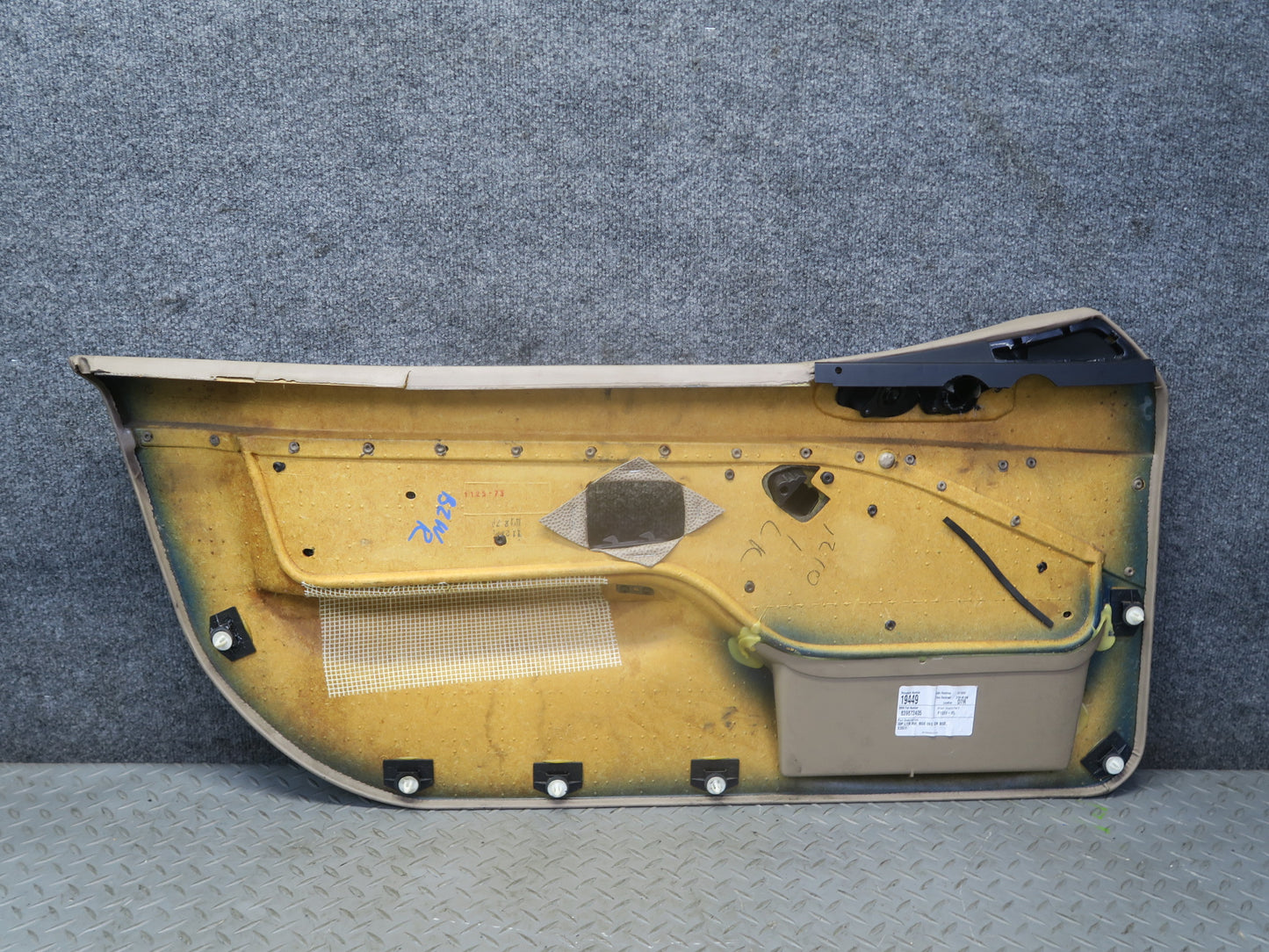 96-98 BMW E36/7 Z3 Right Door Interior Trim Panel Sand Beige OEM