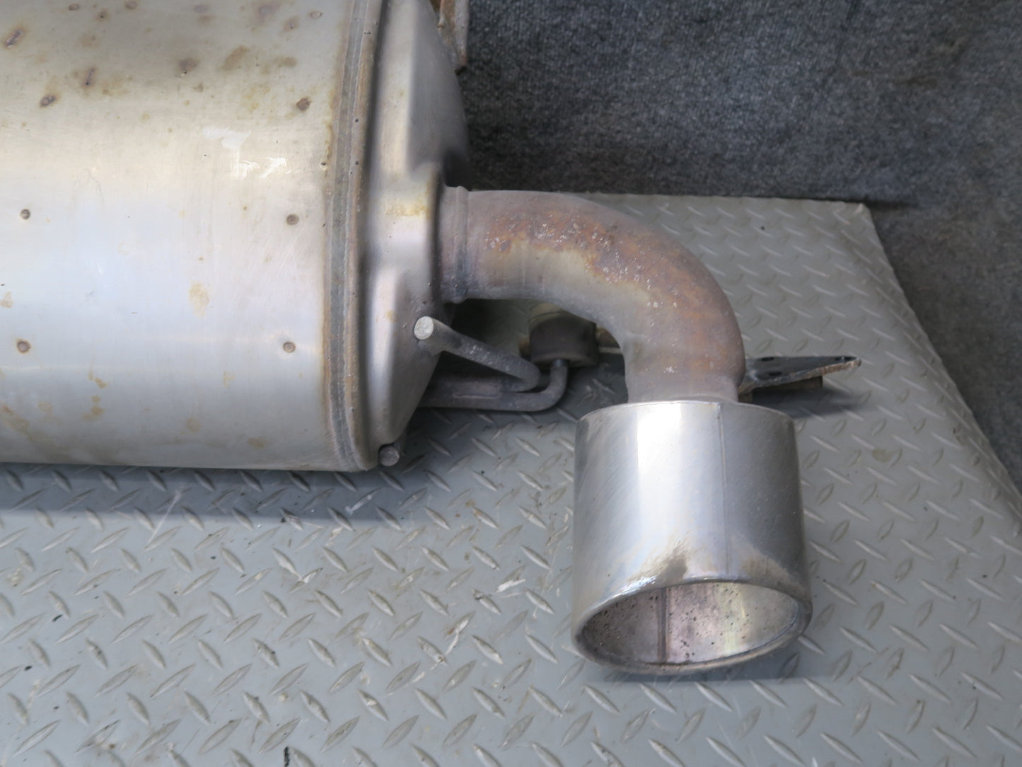 09-12 Nissan Z34 370Z Rear Exhaust Muffler w Tips Assembly 20100-1EH0A OEM