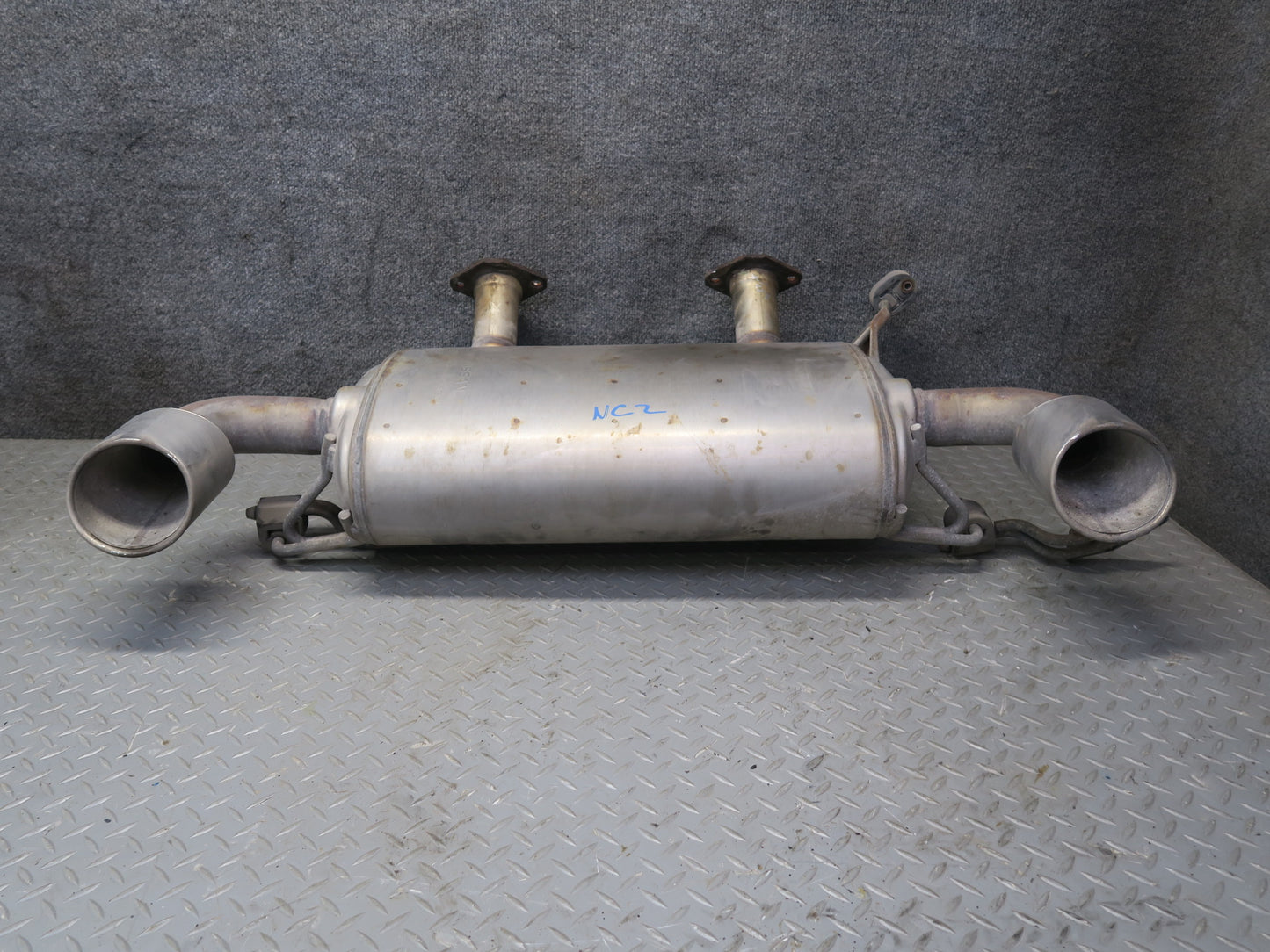 09-12 Nissan Z34 370Z Rear Exhaust Muffler w Tips Assembly 20100-1EH0A OEM