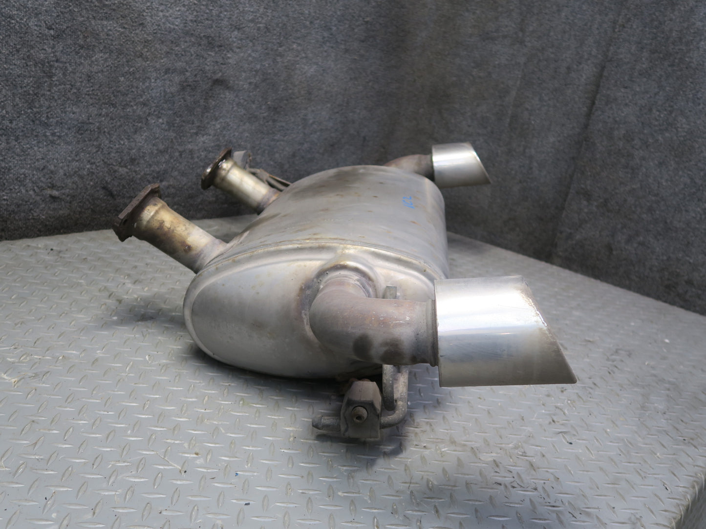 09-12 Nissan Z34 370Z Rear Exhaust Muffler w Tips Assembly 20100-1EH0A OEM