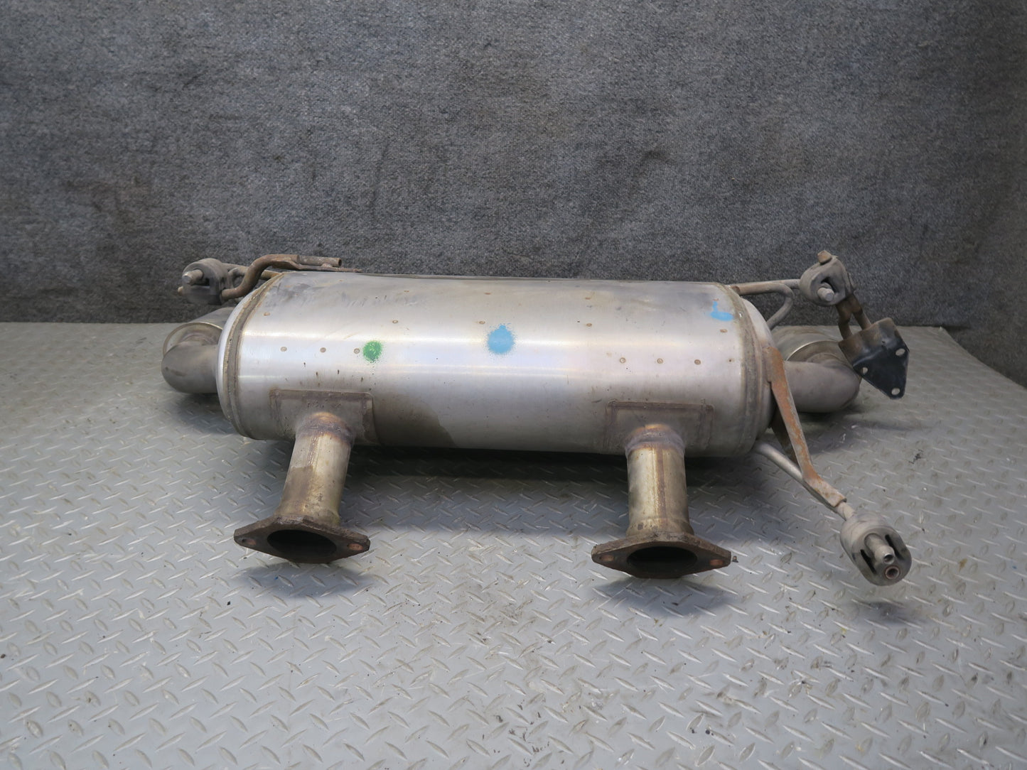 09-12 Nissan Z34 370Z Rear Exhaust Muffler w Tips Assembly 20100-1EH0A OEM