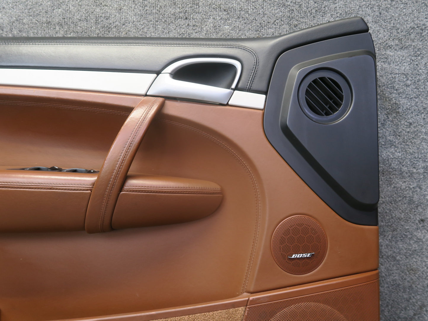 2008-2010 Porsche Cayenne 957 Front Door Interior Trim Panel Chestnut Set of 2