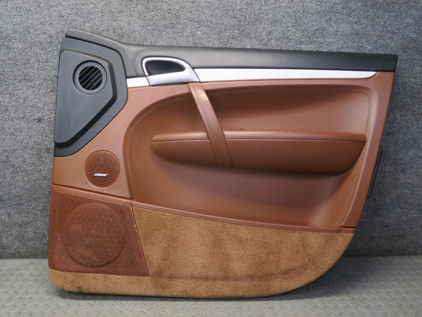 2008-2010 Porsche Cayenne 957 Front Door Interior Trim Panel Chestnut Set of 2