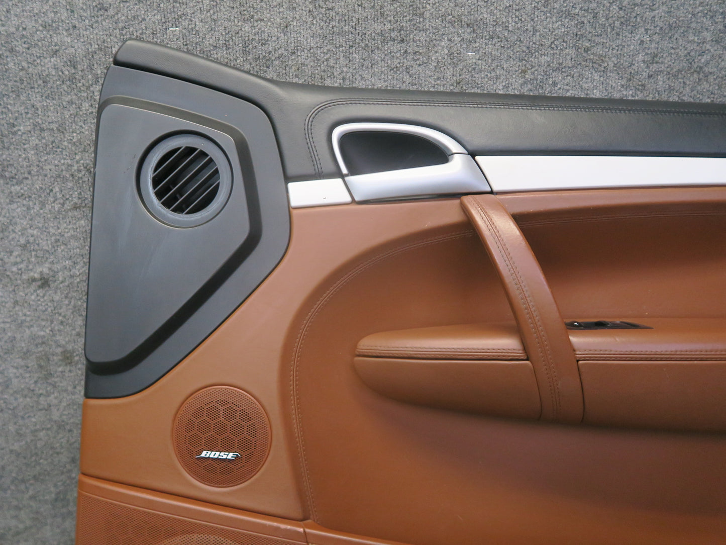 2008-2010 Porsche Cayenne 957 Front Door Interior Trim Panel Chestnut Set of 2