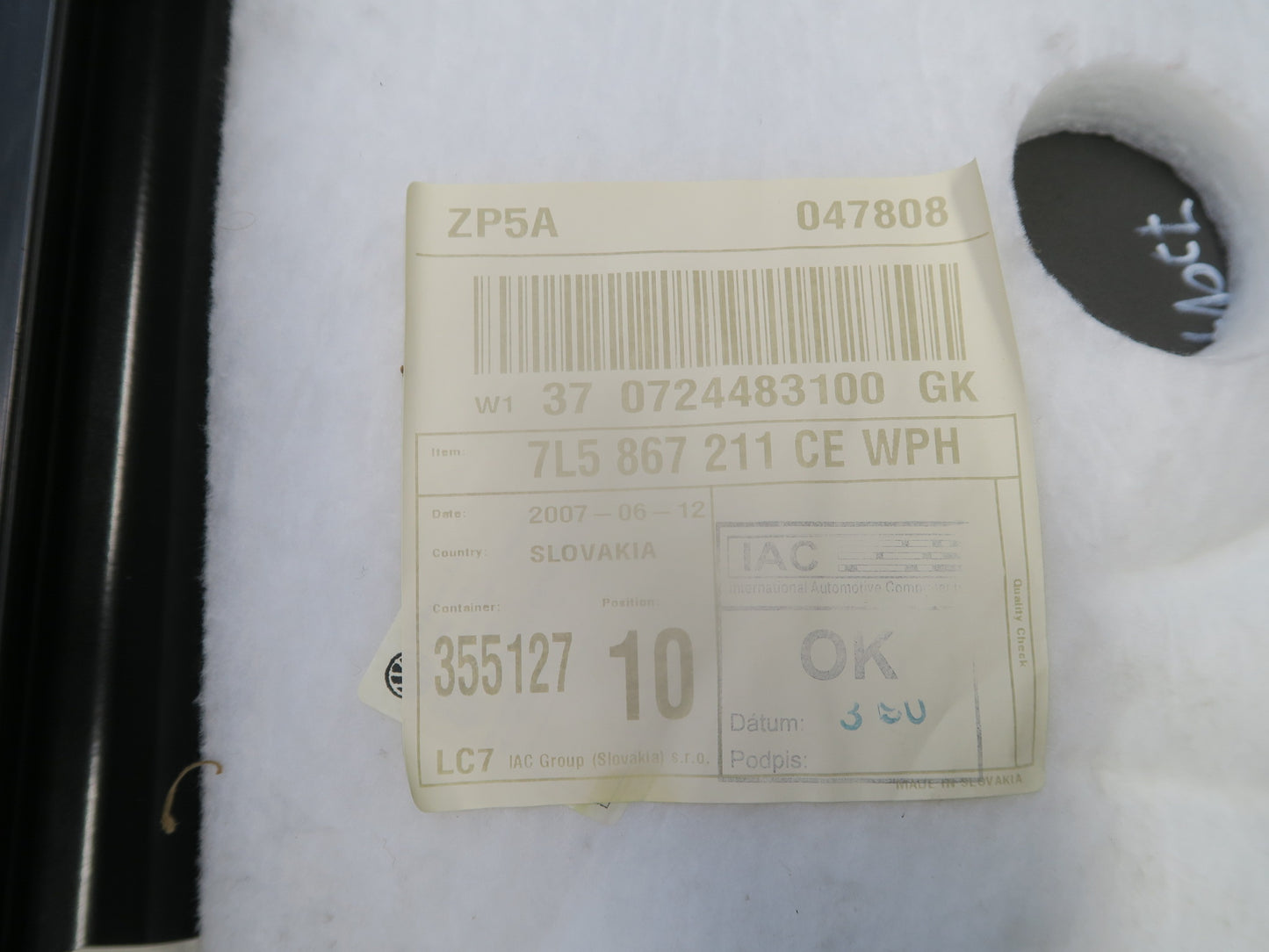 2008-2010 Porsche Cayenne 957 Rear Door Interior Trim Panel Chestnut Set of 2