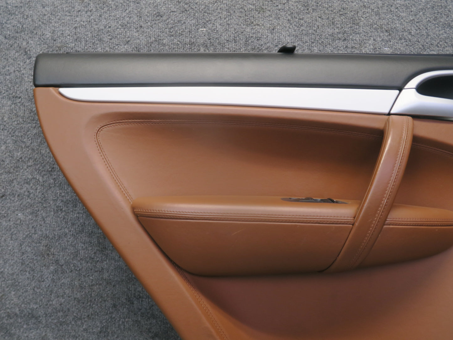 2008-2010 Porsche Cayenne 957 Rear Door Interior Trim Panel Chestnut Set of 2
