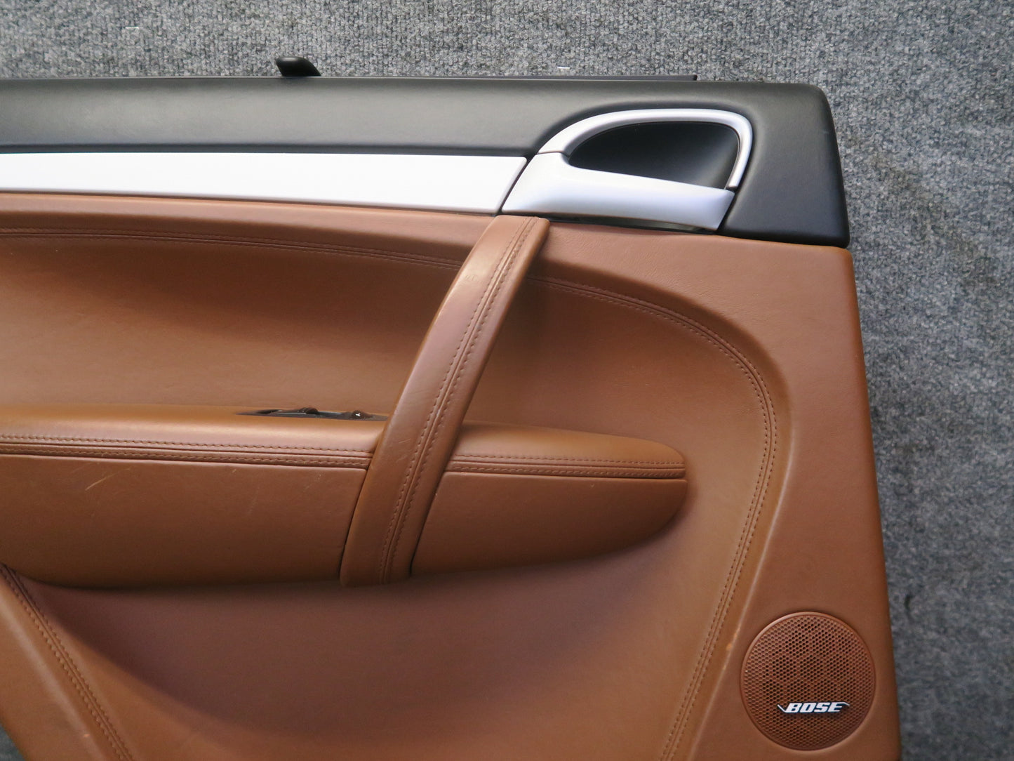 2008-2010 Porsche Cayenne 957 Rear Door Interior Trim Panel Chestnut Set of 2