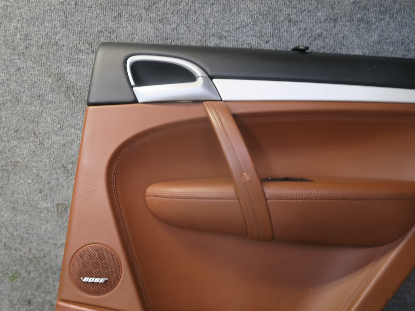 2008-2010 Porsche Cayenne 957 Rear Door Interior Trim Panel Chestnut Set of 2