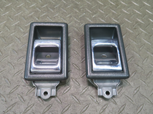 84-86 Toyota Cressida MX73 Sedan Set of 2 Rear Door Interior Handle Gray OEM