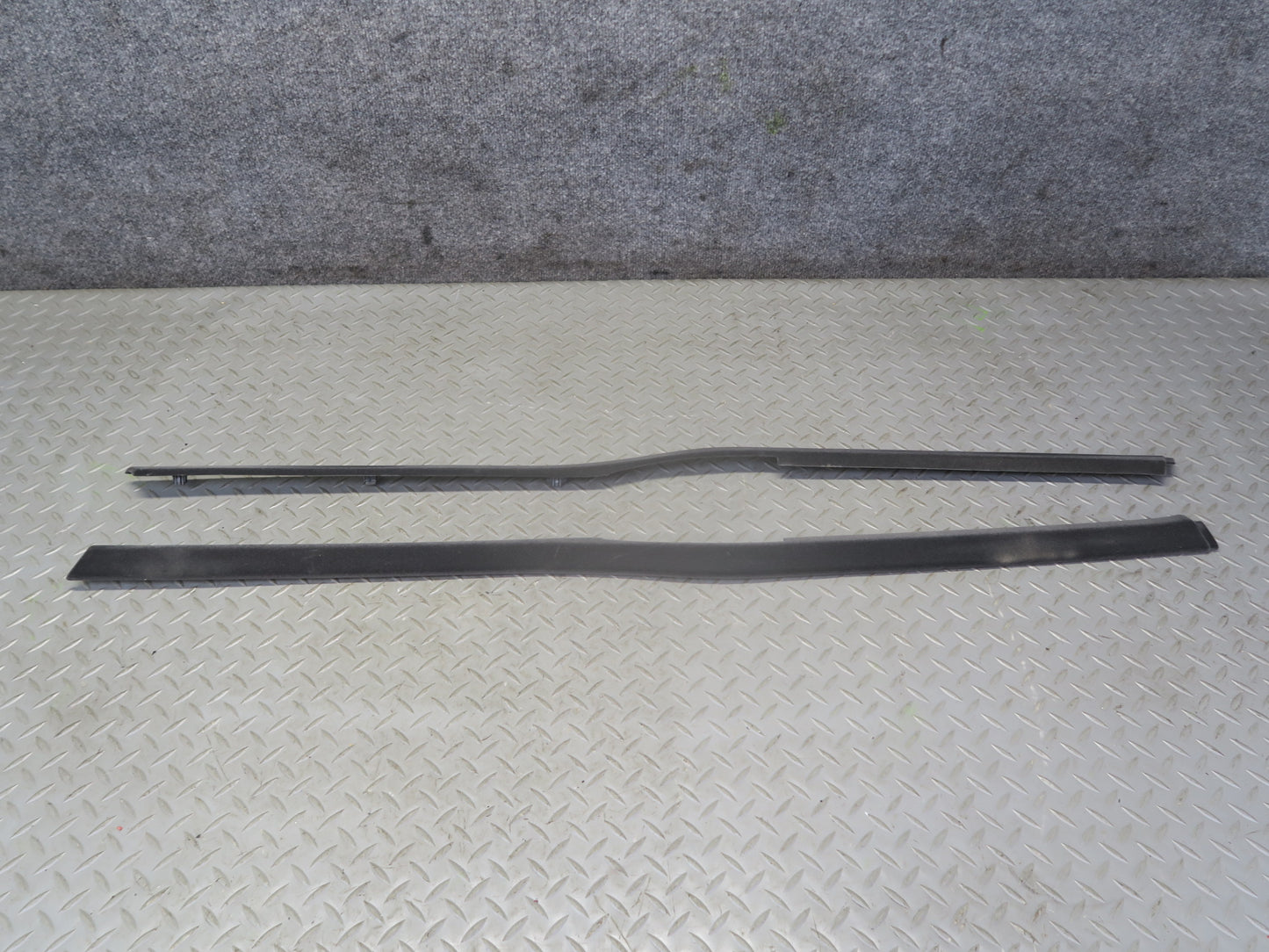 84-86 Toyota Cressida MX73 Sedan Set of 2 Roof Side Rail Trim Cover Gray OEM