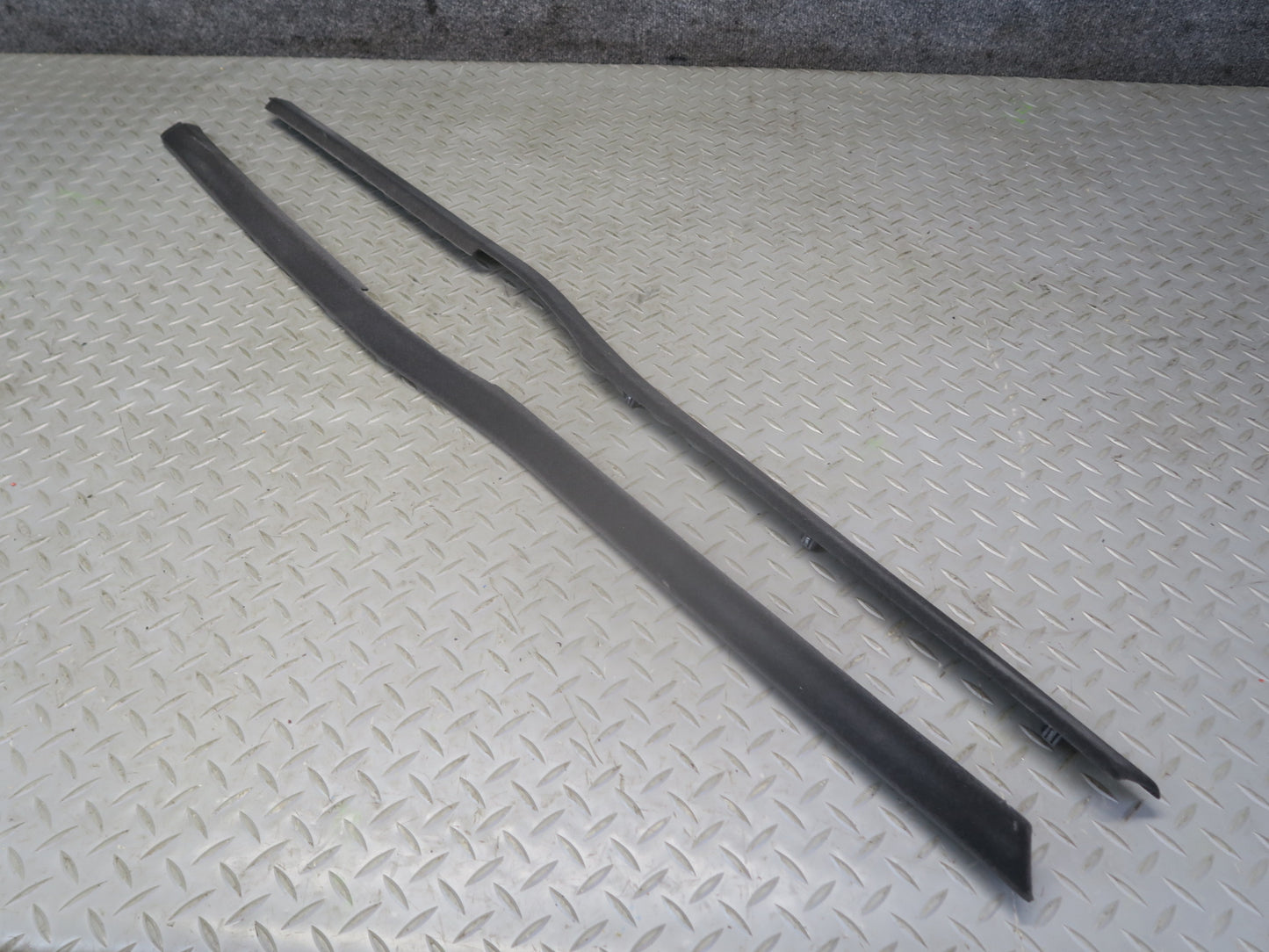 84-86 Toyota Cressida MX73 Sedan Set of 2 Roof Side Rail Trim Cover Gray OEM