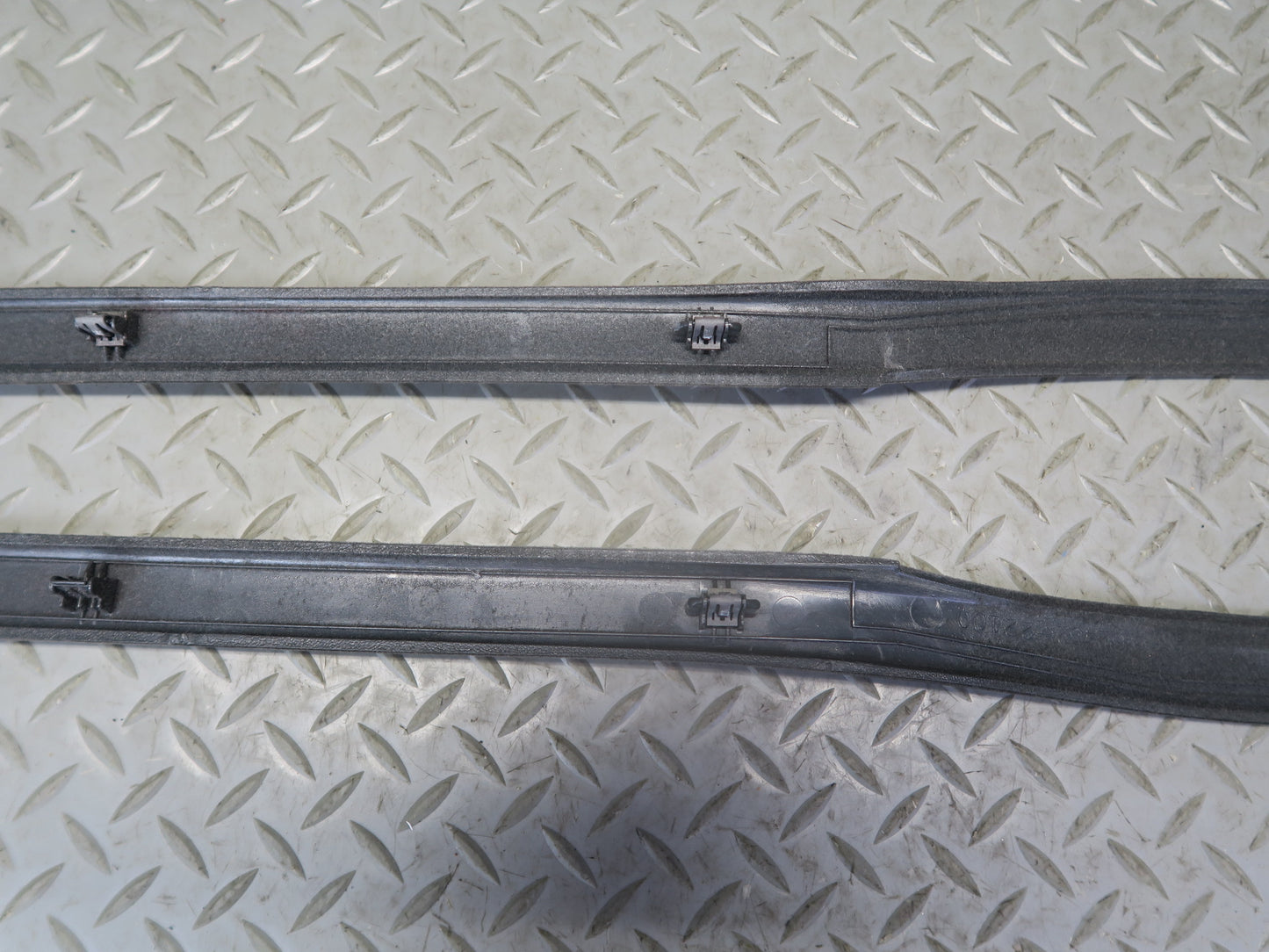 84-86 Toyota Cressida MX73 Sedan Set of 2 Roof Side Rail Trim Cover Gray OEM