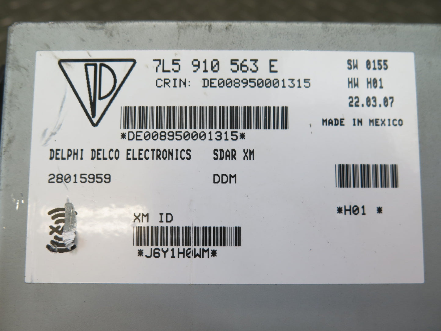 2003-2010 Porsche Cayenne 957 Sirius Satellite Radio Receiver Module 7L5910563E