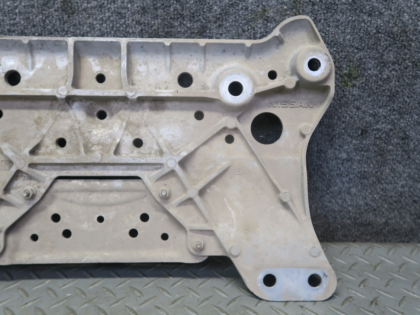 2010 Nissan Z34 370Z Front Suspension Subframe Crossmember Stay Plate OEM