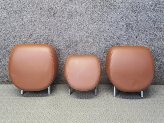 2003-2010 Porsche Cayenne 957 Rear Left Center Right Seat Leather Headrest Set