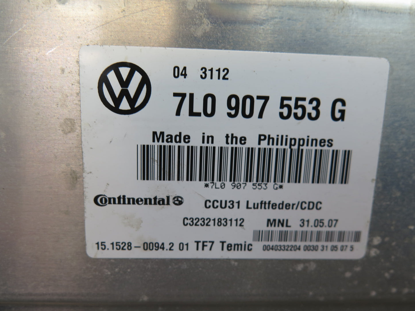 2008-2010 Porsche Cayenne 957 Air Suspension Control Module 7L0907553G