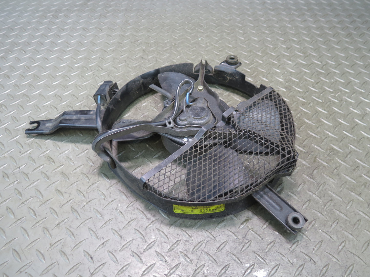 85-86 Toyota Cressida MX73 A/C Condenser Cooling Fan Motor w Shroud & Mount OEM