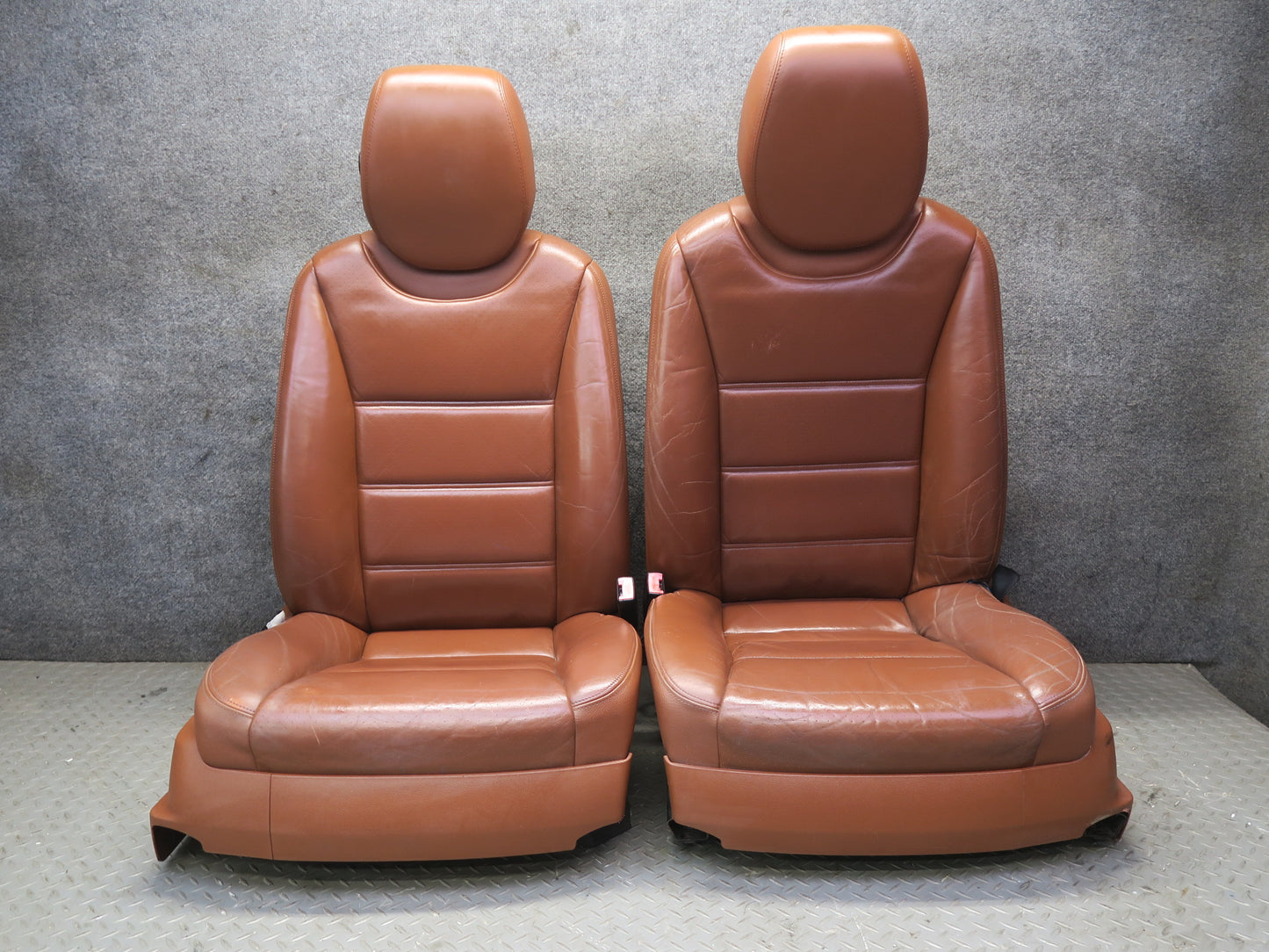 2008-2010 Porsche Cayenne 957 Front Left Right Comfort Leather Seat Chestnut Set